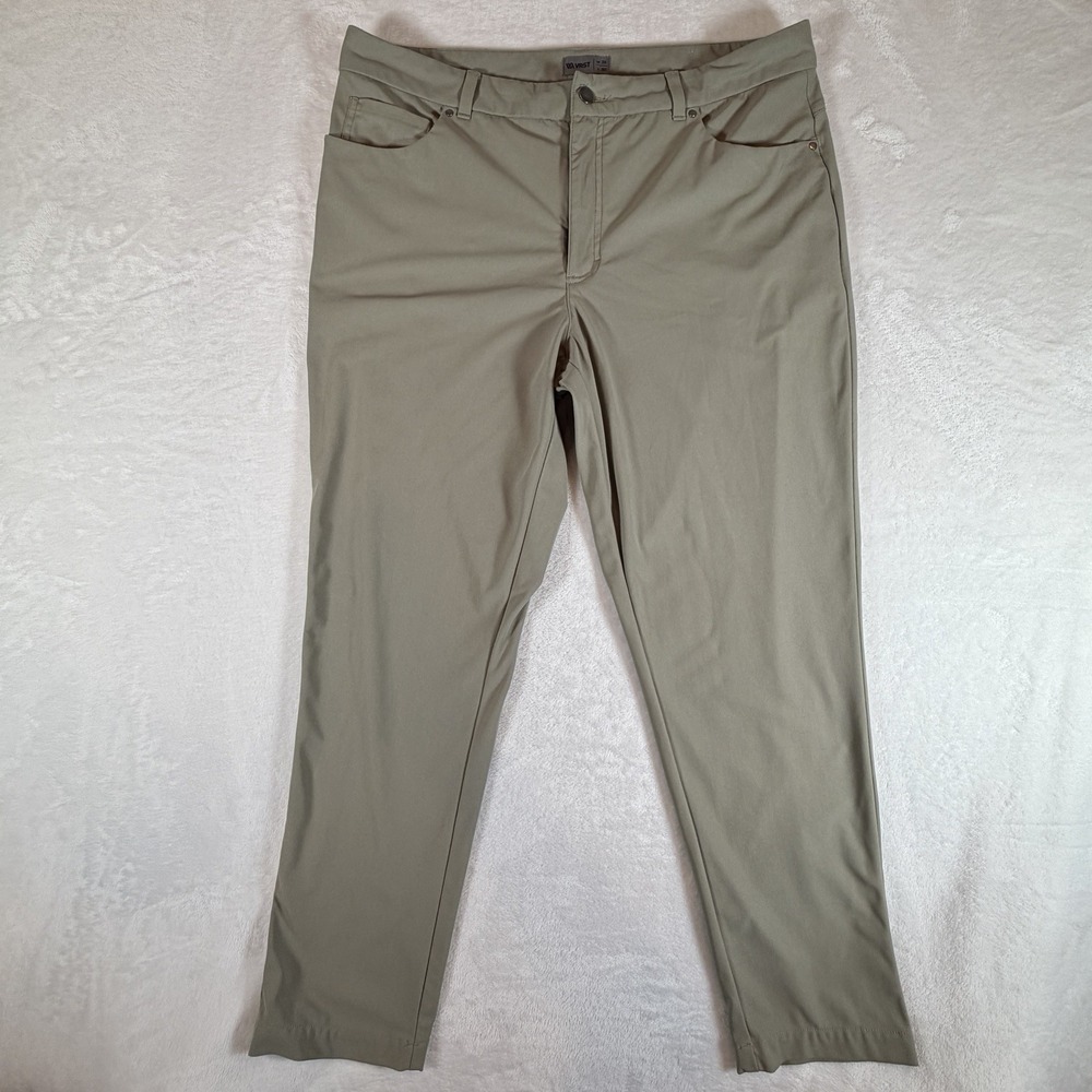 VRST Pants Men's Size 38/30 Beige Polyester Limitless Slim Leg Chino